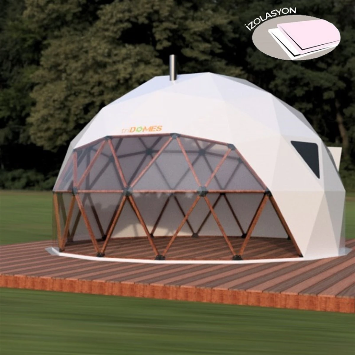 TRIDOMES D10I 77m2 Kubbe Çadır