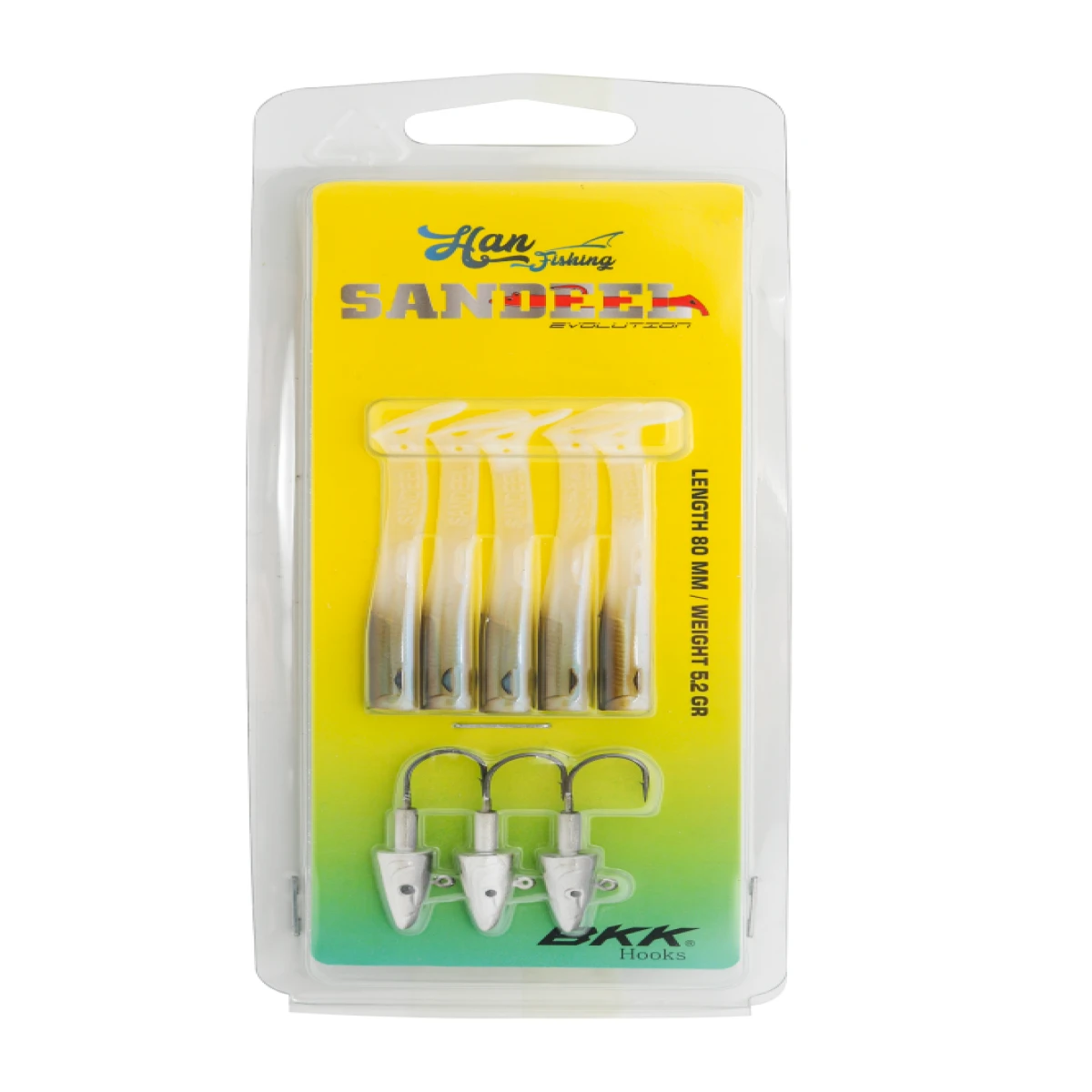 HANFISH Sandeel 8 cm 5.2 gr 5+3 Silikon Yem SL-808 Silver Bait