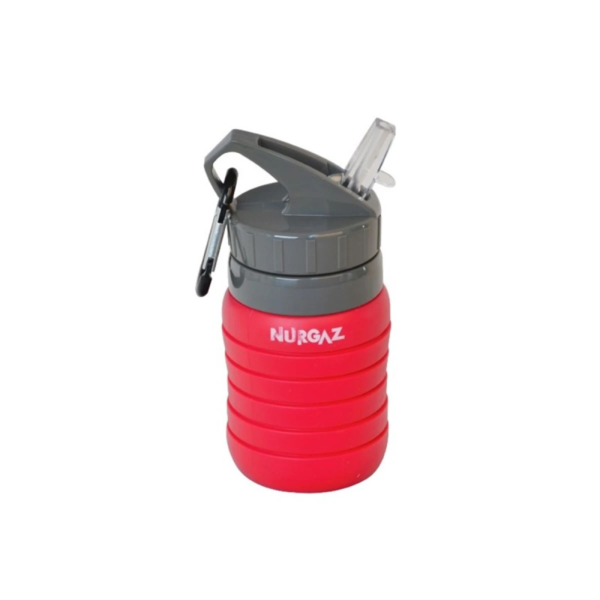 NURGAZ Silikon 0.75 Lt Katlanabilir Matara NG 185 YEŞİL - Mavi