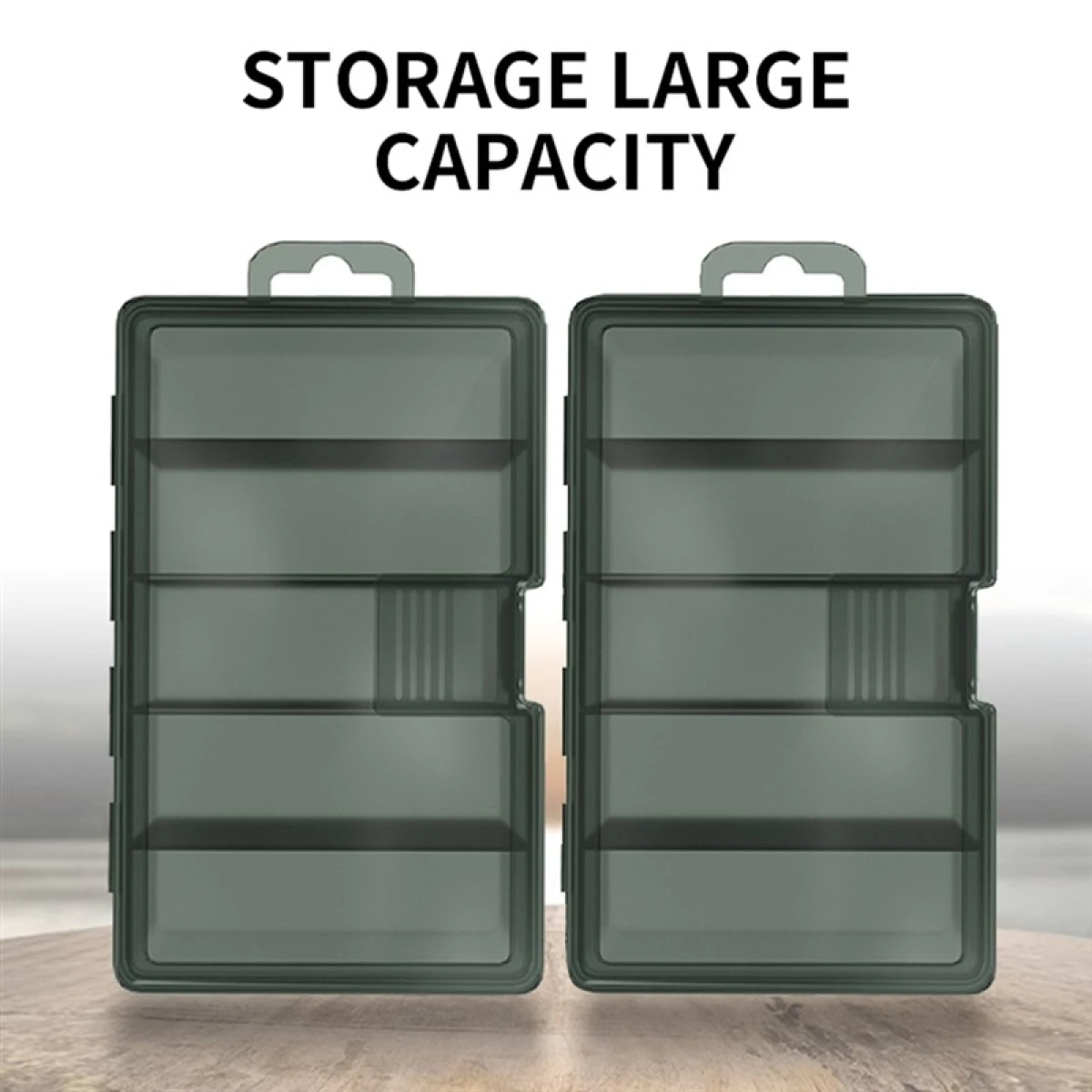 MEBAO 5 Bölmeli Gri Şeffaf Organizer M MBLB1016GRY
