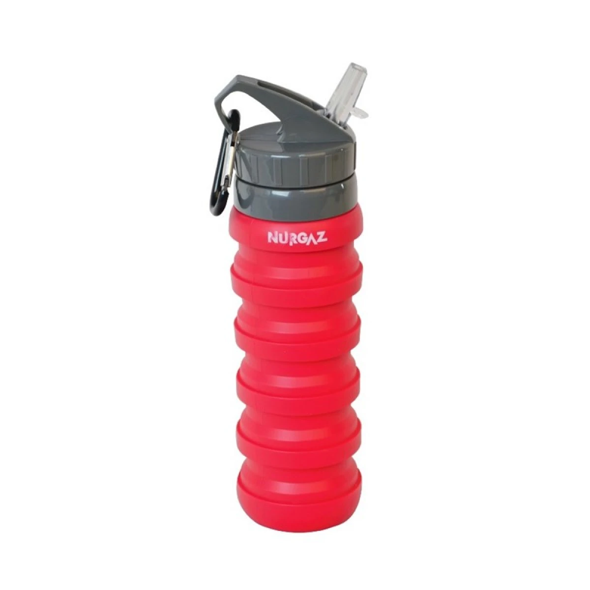 NURGAZ Silikon 0.75 Lt Katlanabilir Matara NG 185 YEŞİL