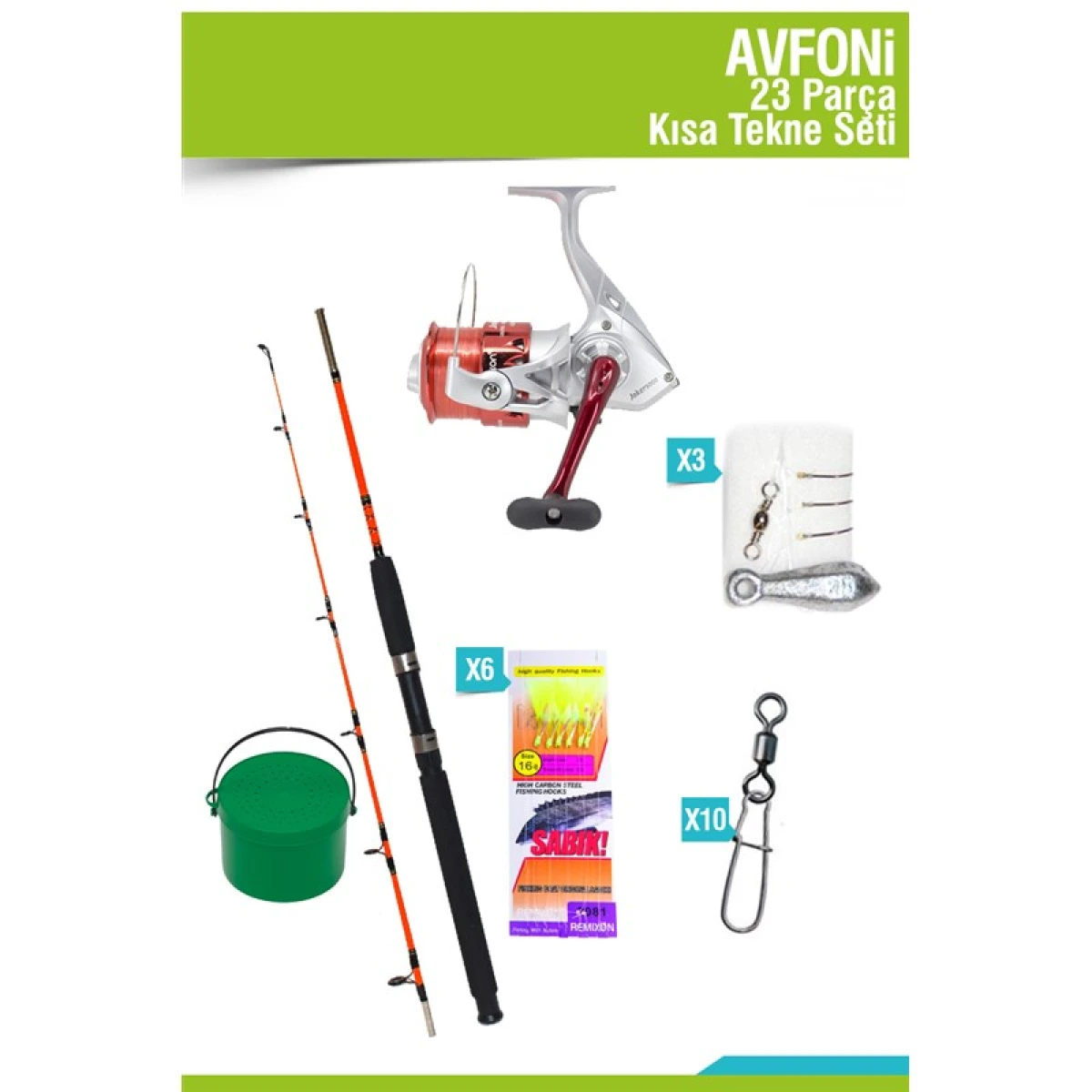 AVFONI 23 Parça Kısa Tekne Seti
