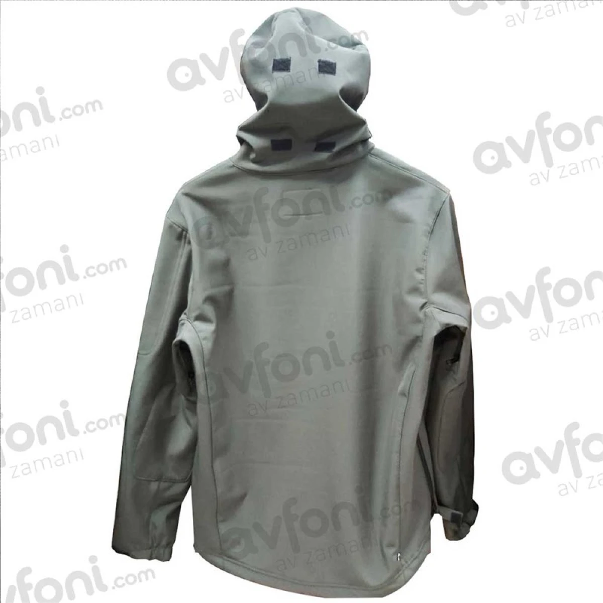 N.M TACTICAL Askeri Taktik Softshell Kapşonlu Mont - Bej - S