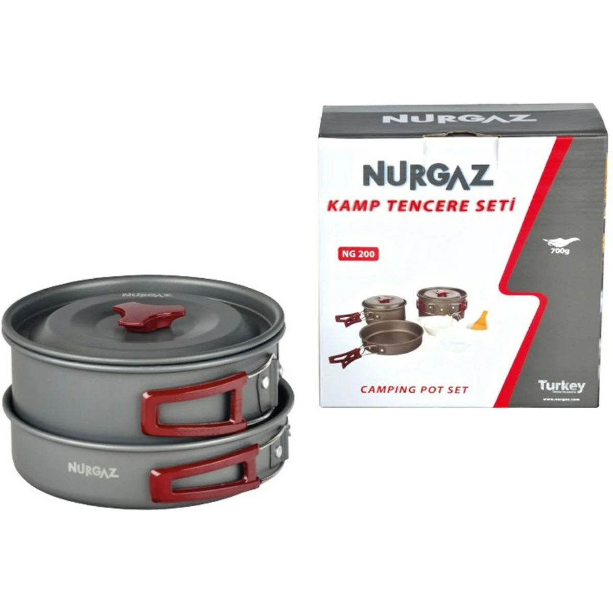 NURGAZ Kamp Tencere Seti NG 200