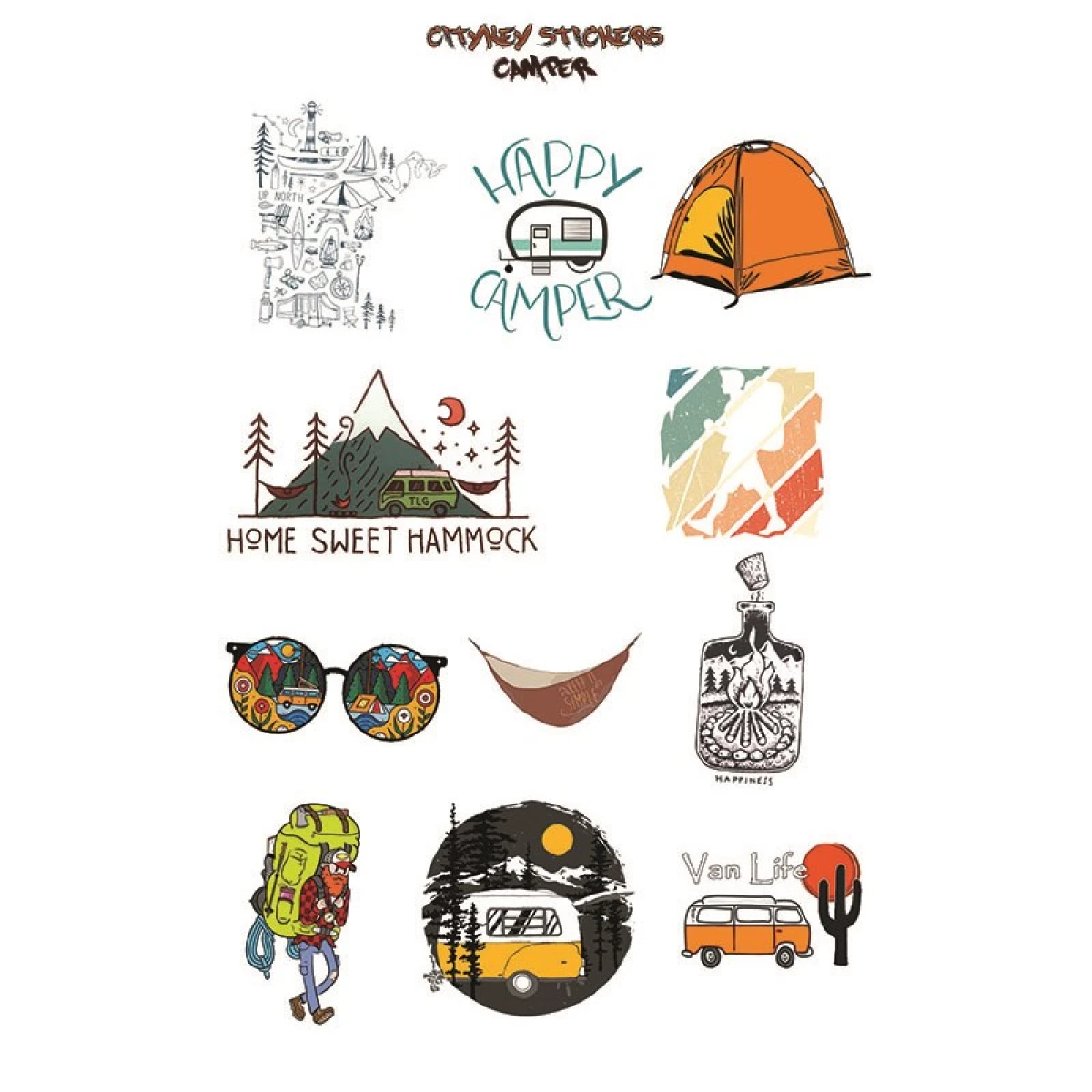 CITYKEY STICKERS Camper Serisi Sticker