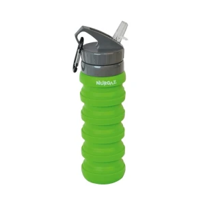 NURGAZ Silikon 0.75 Lt Katlanabilir Matara NG 185 YEŞİL - Yeşil