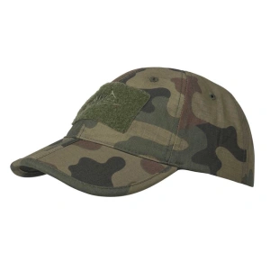 HELIKON TEX Baseball Folding Cap - Polycotton Ripstop PL WOODLAND
