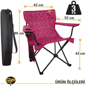 FUNKY CHAIRS V2 Crazy Pink Lüks Kamp Sandalyesi