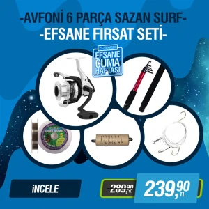 AVFONİ 6 Parça Sazan Surf Fırsat Seti