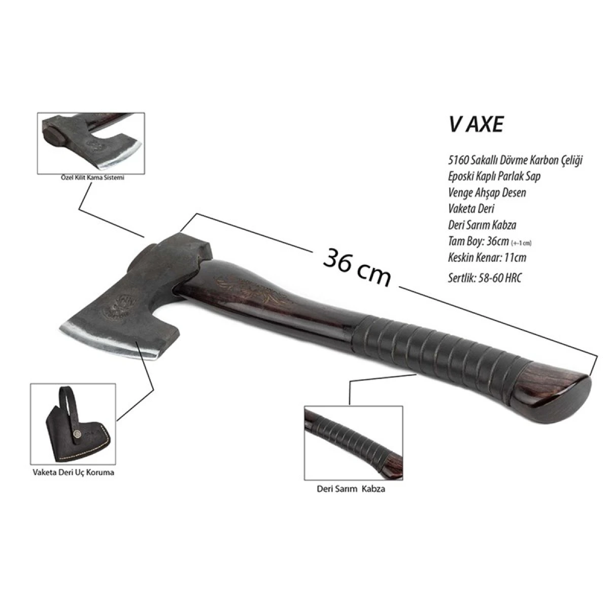 Megaton Axe V Axe 36 cm Kamp Baltası