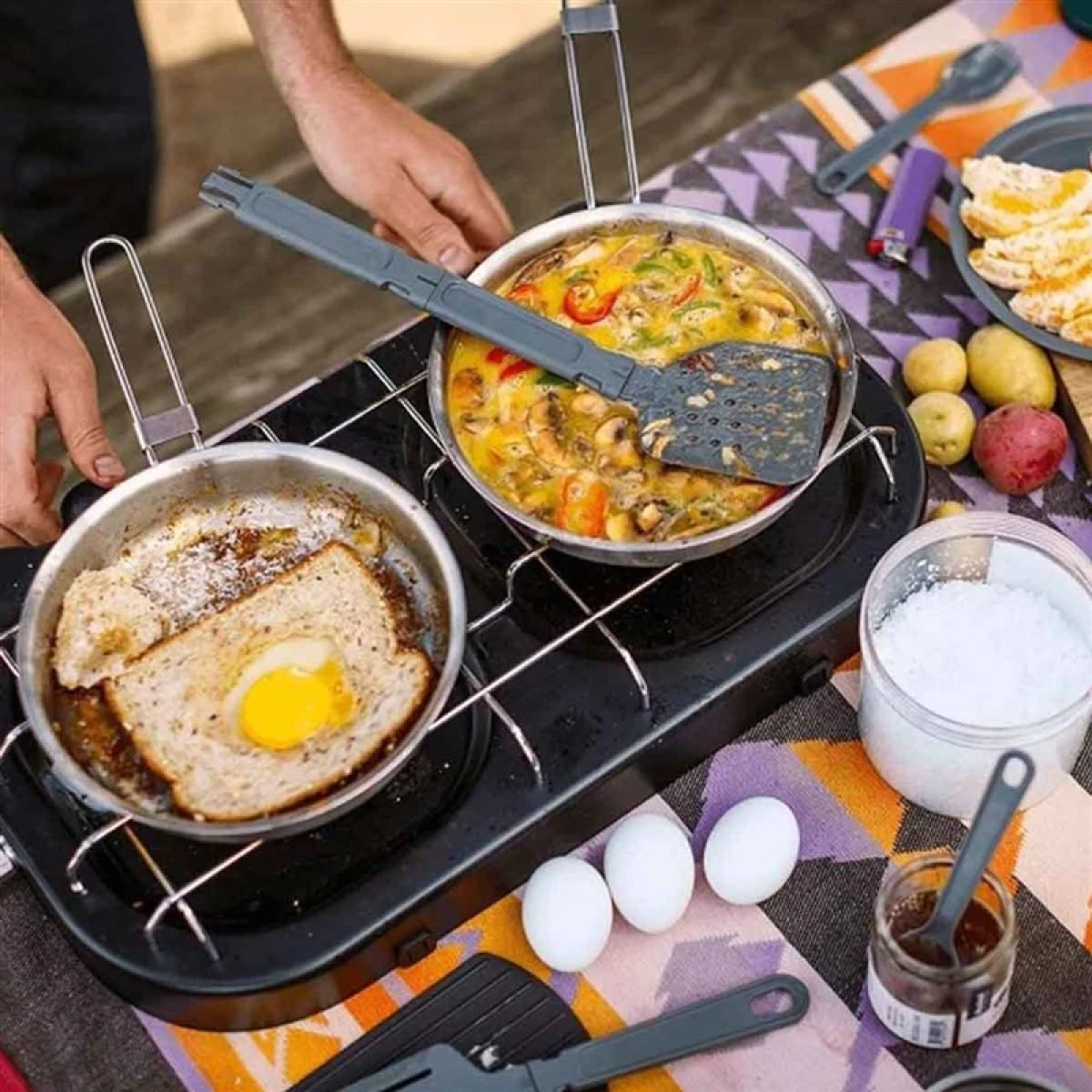 Stanley Adventure Çelik Kamp Pişirme Seti (19 Parça Set) 3,5 LT