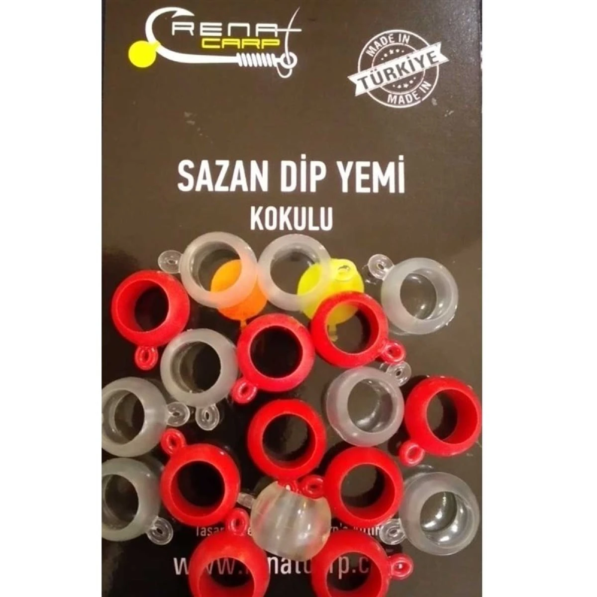 RENAT CARP Kulplu Hamur Dolgulu Boili Sazan Dip Yemi - Kırmızı