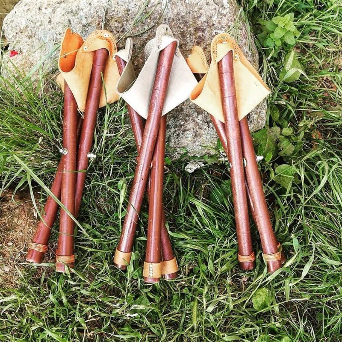 FUNKY CHAIRS Bushcraft Katlanır Deri Tabure
