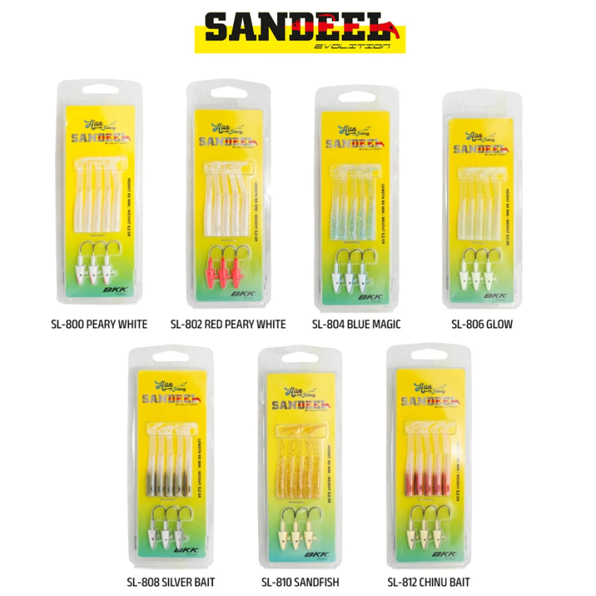 HANFISH Sandeel 8 cm 5.2 gr 5+3 Silikon Yem SL-810 Sandfish
