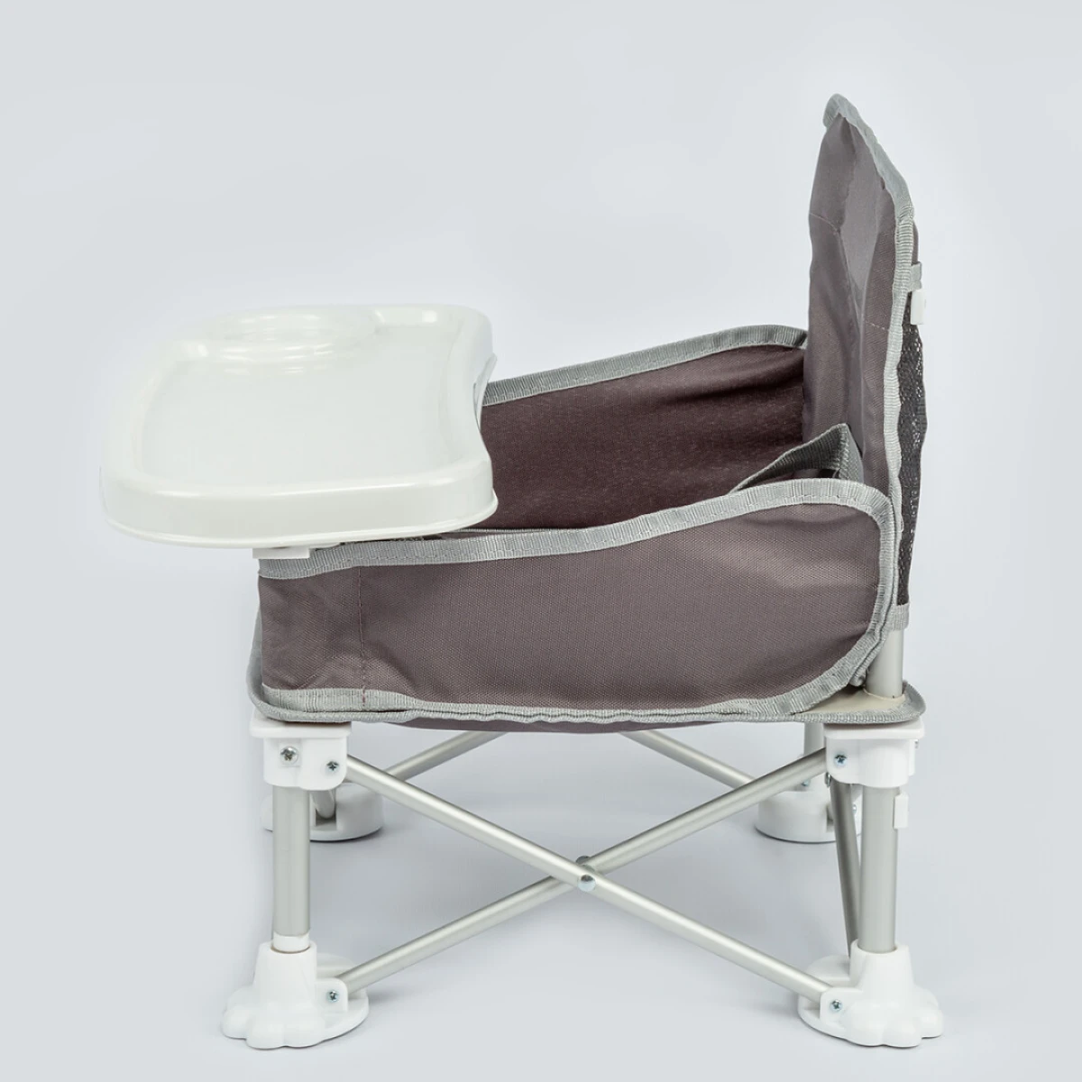 NANNY Deluxe Portatif Katlanabilir Mama Sandalyesi Koyu Gri