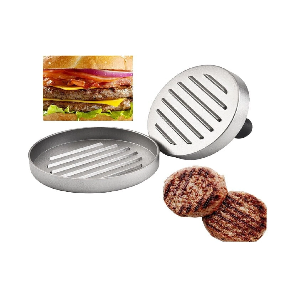 NURGAZ Campout Hamburger Press Alüminyum