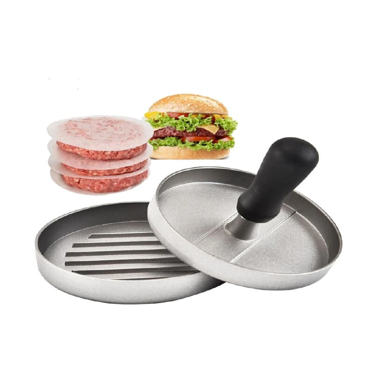 NURGAZ Campout Hamburger Press Alüminyum