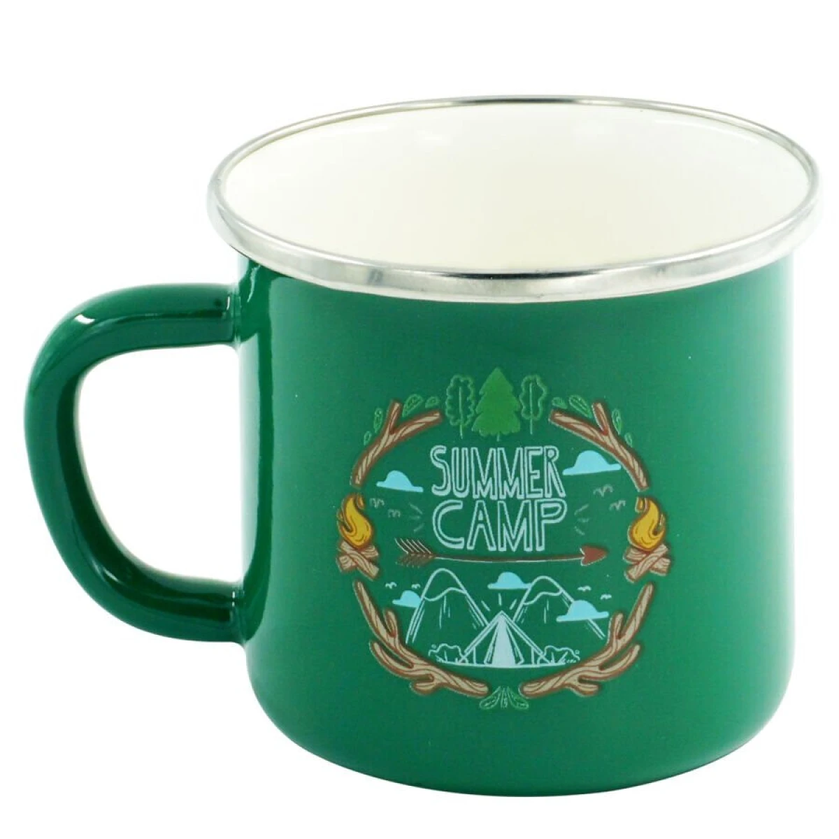 Orcamp Emaye Kupa 330 ml Yeşil Summer Camp