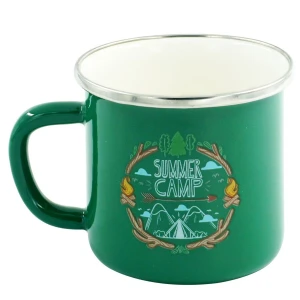 Orcamp Emaye Kupa 330 ml Yeşil Karavan