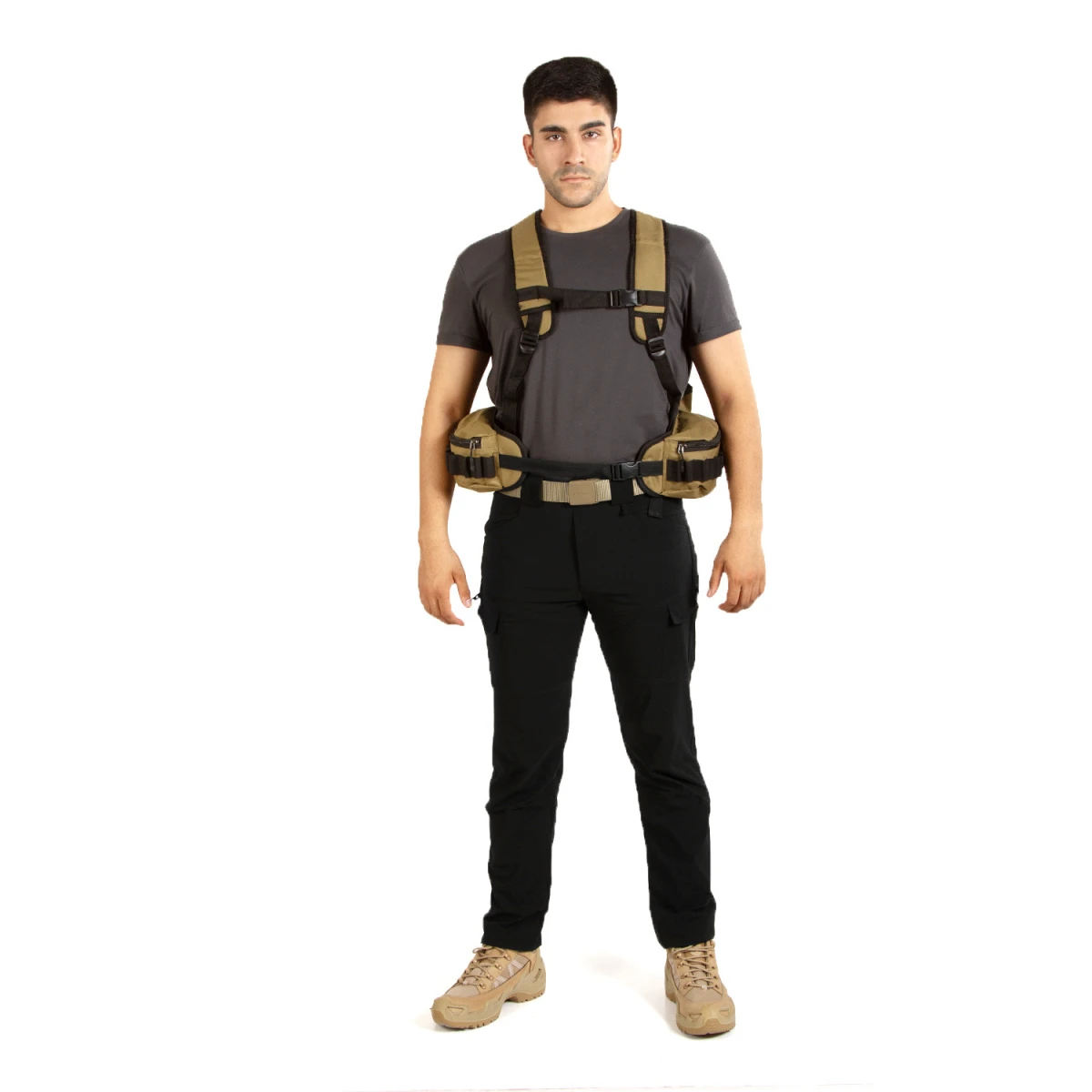 Hunthink VestPack Camel Çantalı Avcı Yeleği