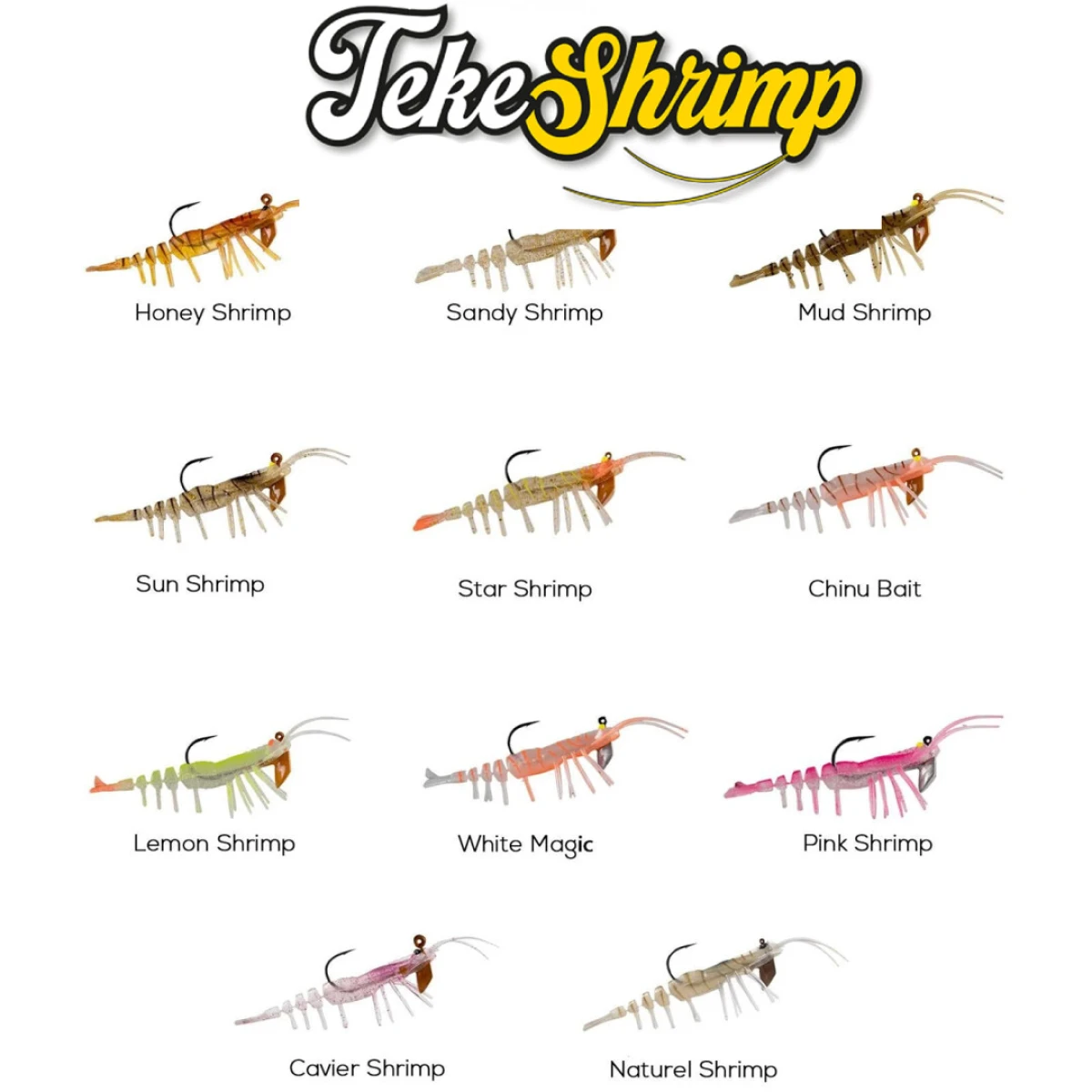 HANFISH Teke Shrimp Serisi 7.5 cm 7 gr Silikon KaridesTeke TK-510 Chinu Bait
