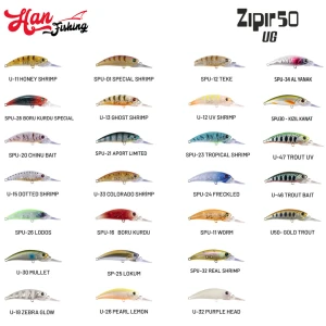 HANFISH Zıpır UG Serisi 5 cm 4.5 gr Yavaş Batan LRF Maket Yem