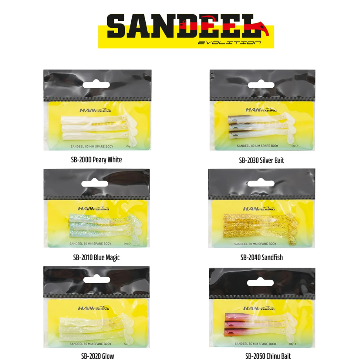 HANFISH Sandeel Yedek Gövde Silikon Yem