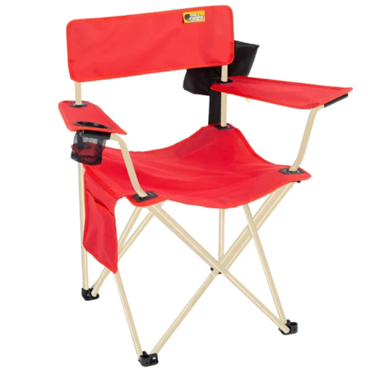 FUNKY CHAIRS Camper Katlanabilir Kamp Piknik Sandalyesi - Kırmızı/Bej
