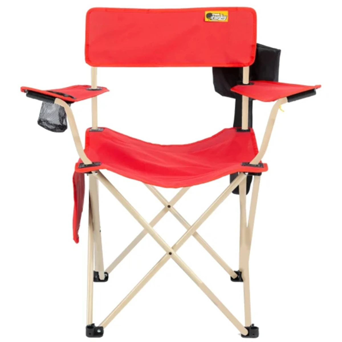 FUNKY CHAIRS Camper Katlanabilir Kamp Piknik Sandalyesi - Kırmızı/Bej
