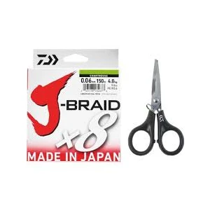 DAIWA J-Braid 8B Chartreuse 150m İp Misina Balıkçı Makası HEDİYELİ 0.20mm
