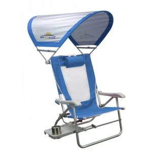 Gci Outdoor SunShade Big Surf 4 Kademeli Güneşlikli Katlanır Plaj Sandalyesi MAVİ