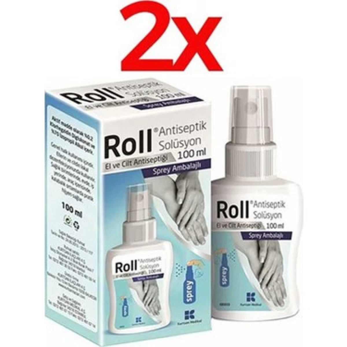Roll el ve cilt dezenfektanı 1 lt + 2x Roll Solusyon 100ML Sprey