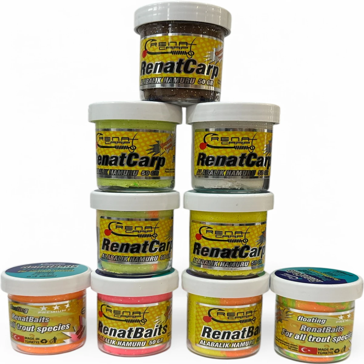Renat Baits Trout Bait Peynir Kokulu Yüzen Alabalık Hamuru - Fosfor Sarı
