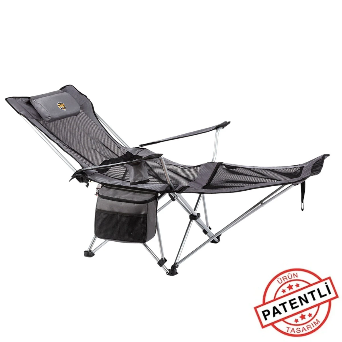 FUNKY CHAIRS Lazy 3 Plus Yatabilen Kamp Sandalyesi Gri