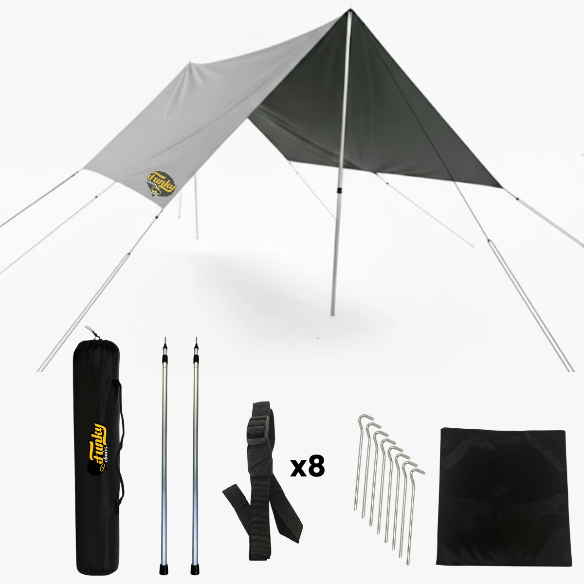 FUNKY CHAIRS Tarp Gölgelik ve Çadır Tentesi Kamp Brandası ve Karavan Tentesi 295x400 cm