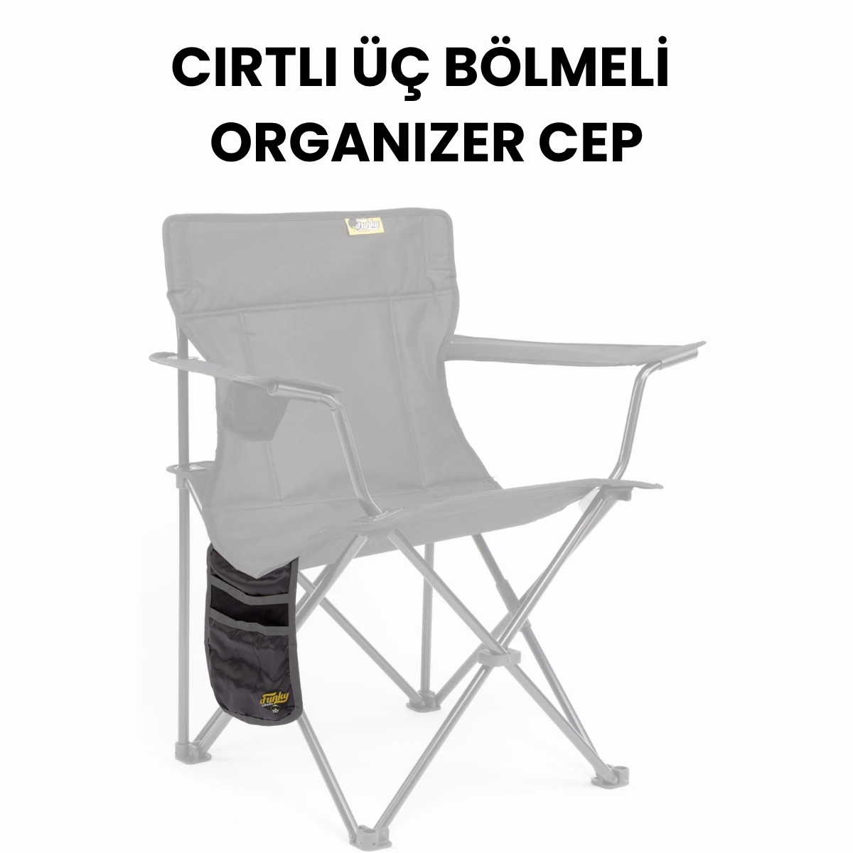 Cırtlı 3 Bölmeli Organizer Cep Gri