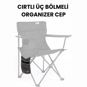 Cırtlı 3 Bölmeli Organizer Cep Gri