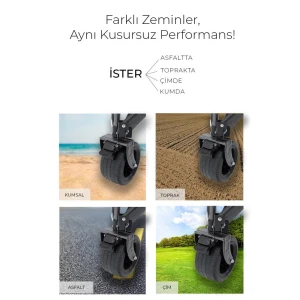 Ecrou Masalı Katlanır Vagon Taşıma Arabası Siyah