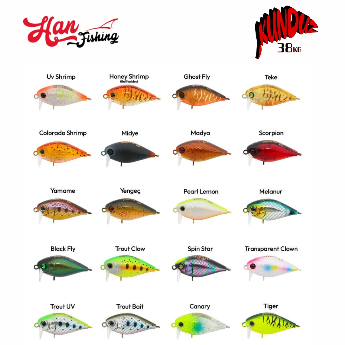 HANFISH Kunduz KG 3.8 Cm 4 Gr Maket Yem Spin Star