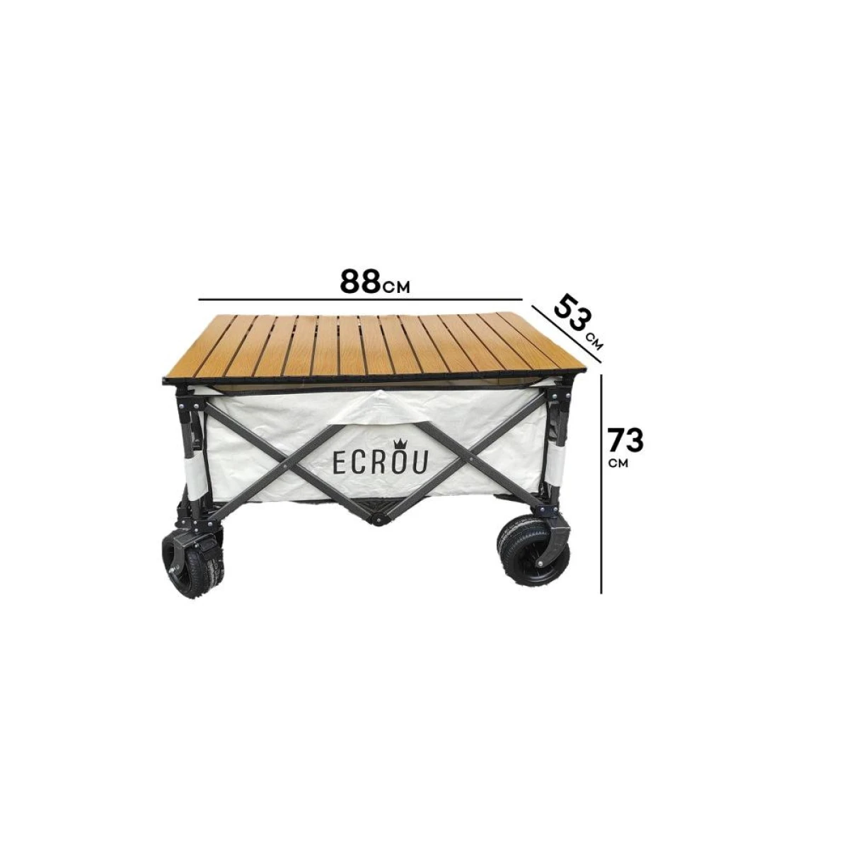 Ecrou Masalı Katlanır Vagon Taşıma Arabası Bej