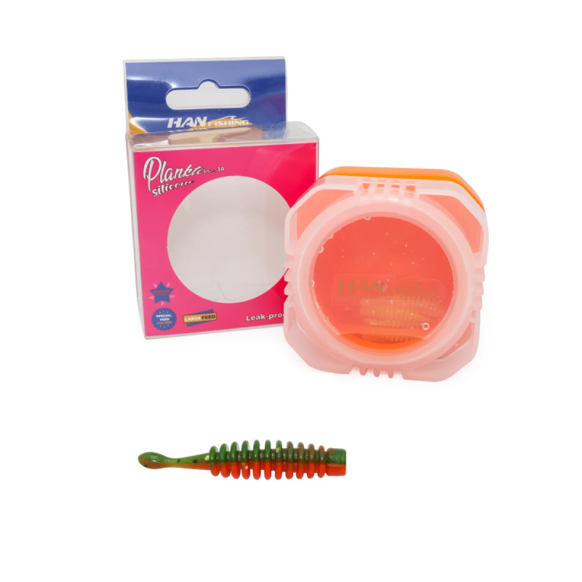 HANFISH Plankton 3 Cm Sızdırmaz Kutulu Lrf Silikon Yem PS-1130 UV Worm