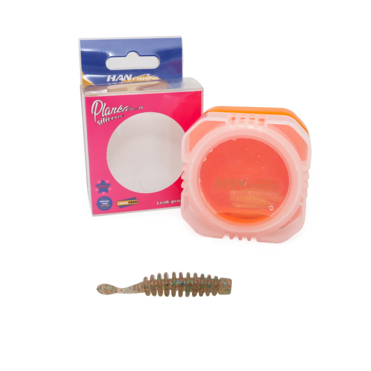 HANFISH Plankton 3 Cm Sızdırmaz Kutulu Lrf Silikon Yem PS-1000 Blodyworm Sealed