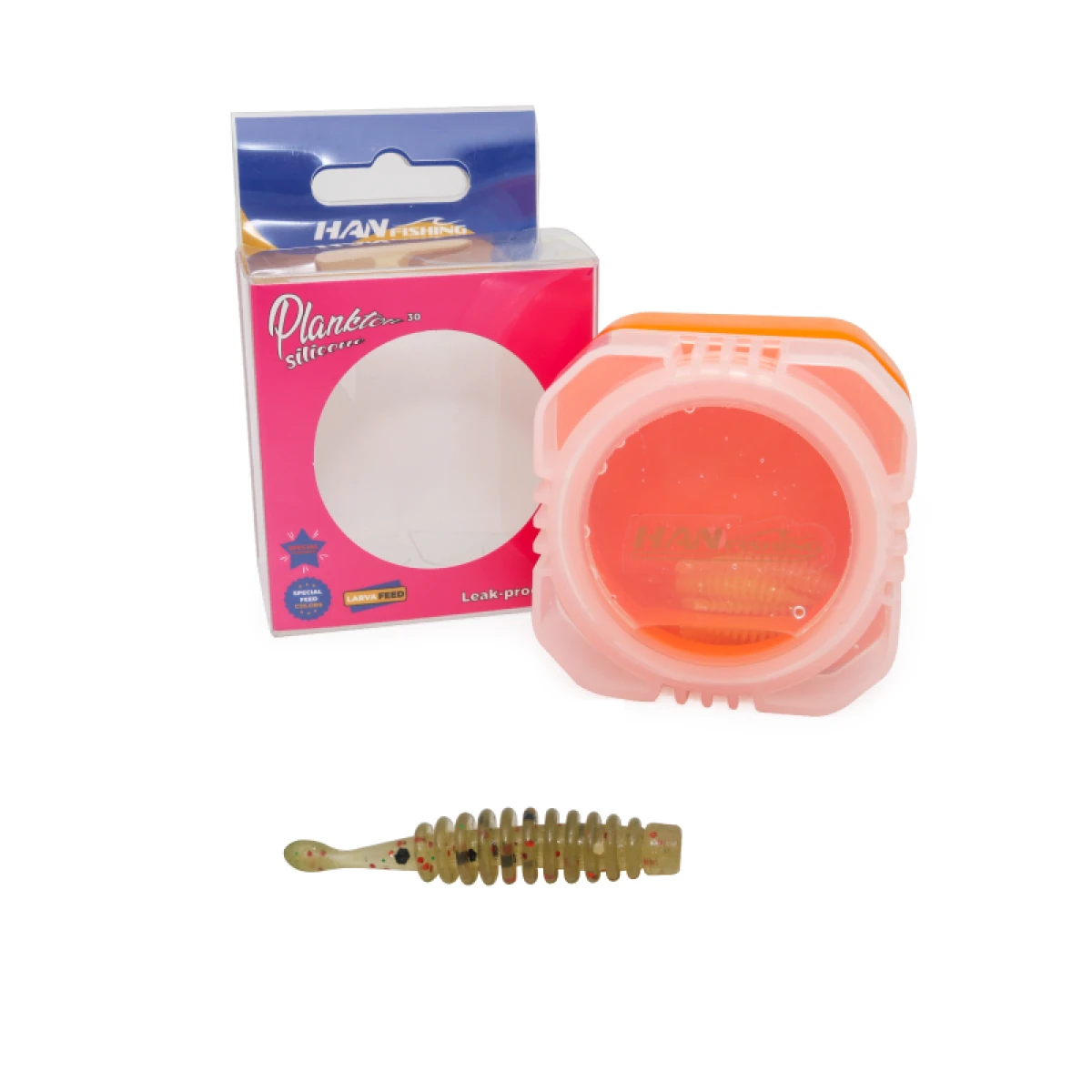 HANFISH Plankton 3 Cm Sızdırmaz Kutulu Lrf Silikon Yem PS-1010 Sandy Worm Uv