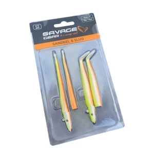 Savage gear Sandeel and Slug 10cm 10g 32-Lemon Back 4+2 Adet Sahte Balık