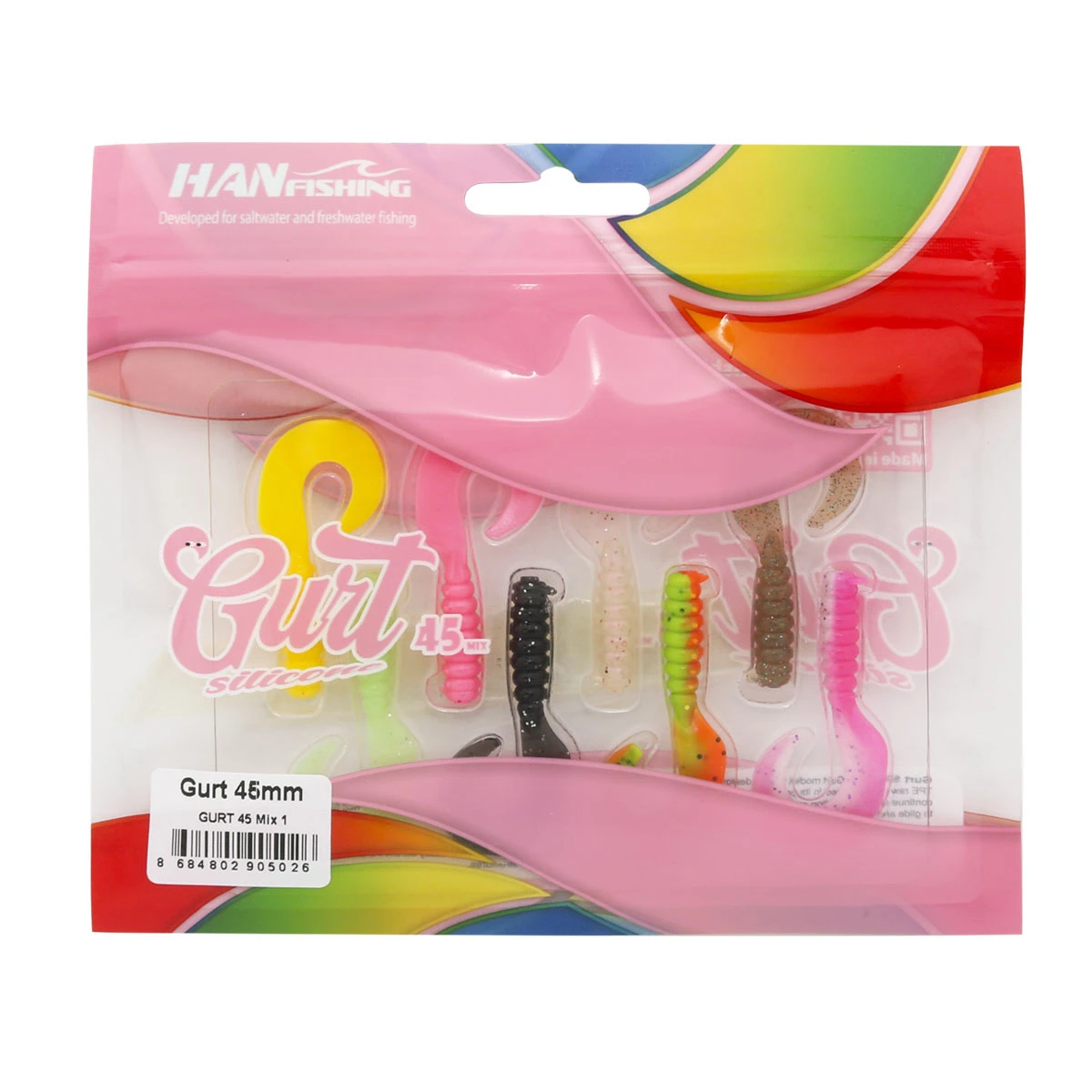 HANFISH Gurt 4.5 Cm Silikon Yem - Mix 1