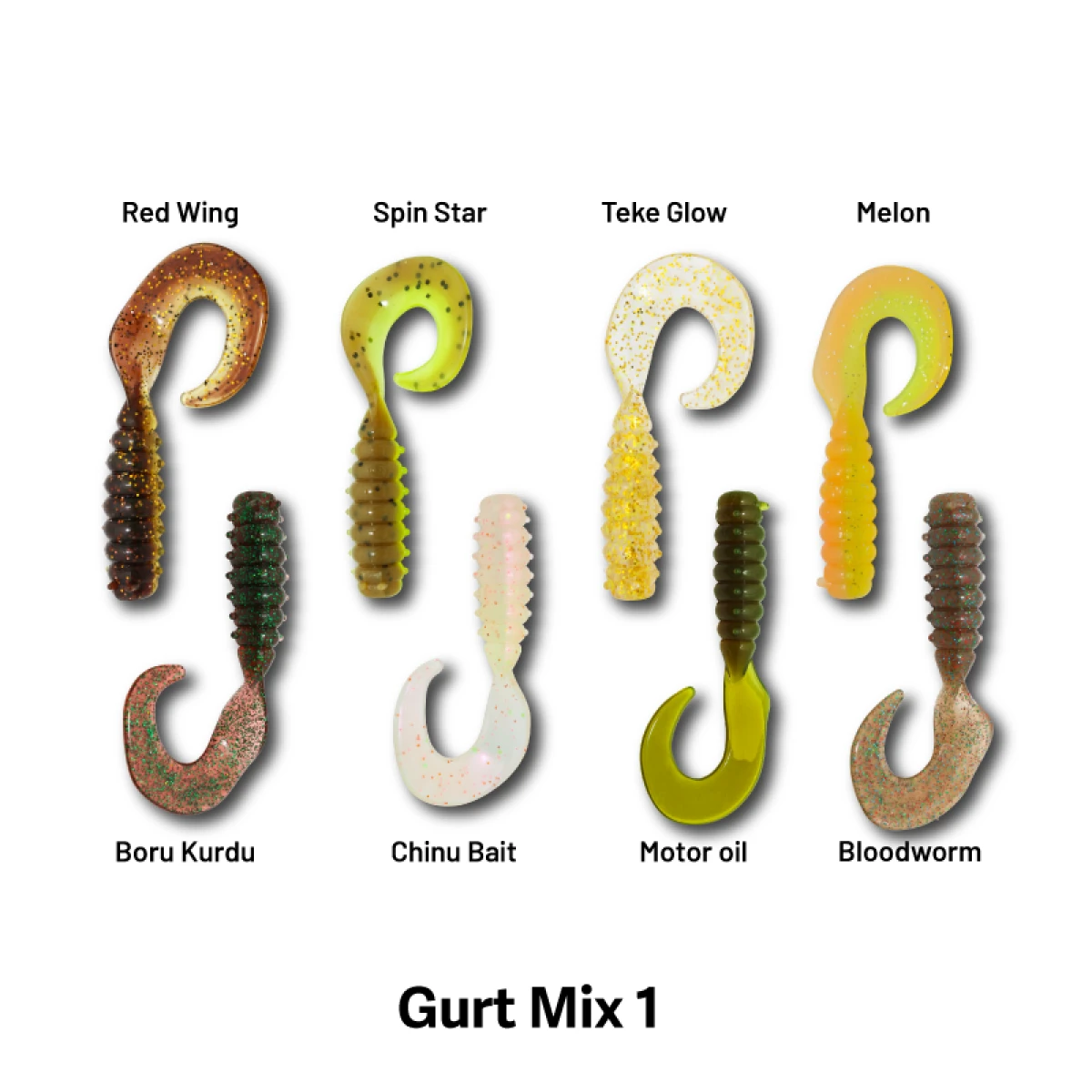 HANFISH Gurt 7 Cm Silikon Yem - Mix 1