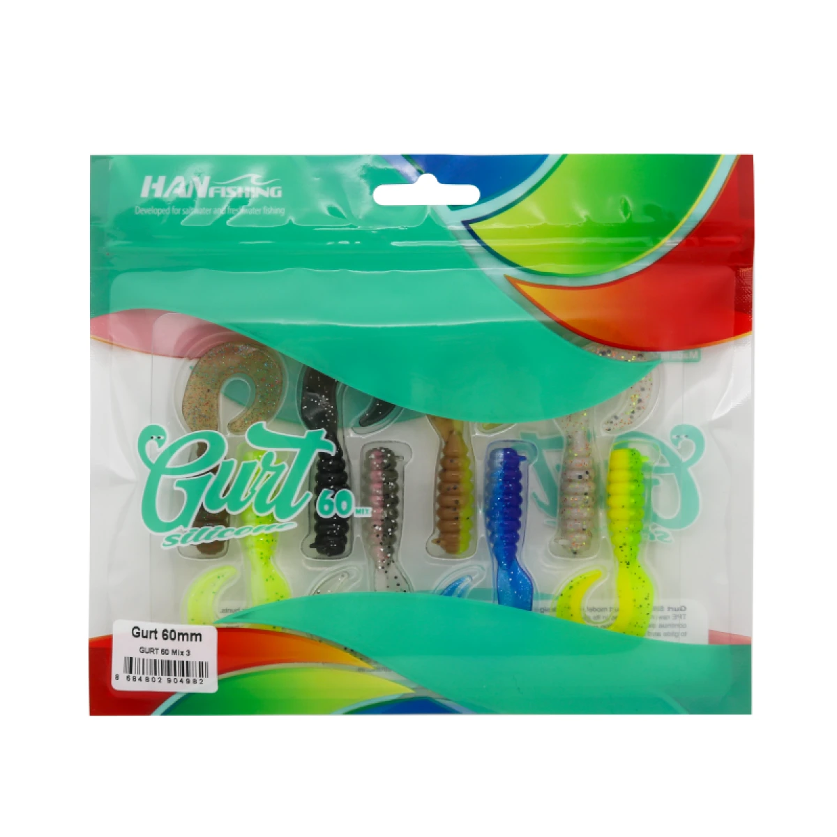 HANFISH Gurt 6 Cm Silikon Yem - Mix 1