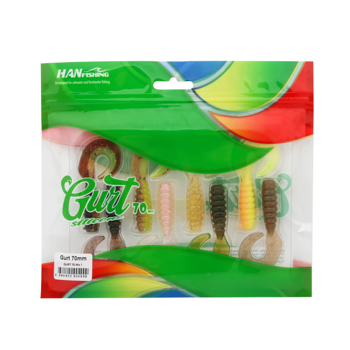 HANFISH Gurt 7 Cm Silikon Yem - Mix 1