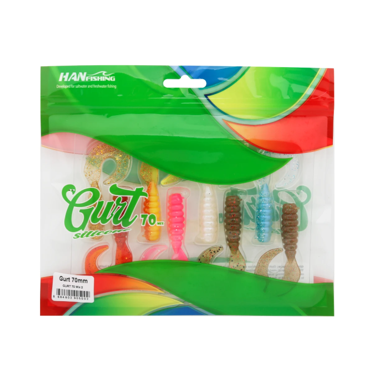 HANFISH Gurt 7 Cm Silikon Yem - Mix 1
