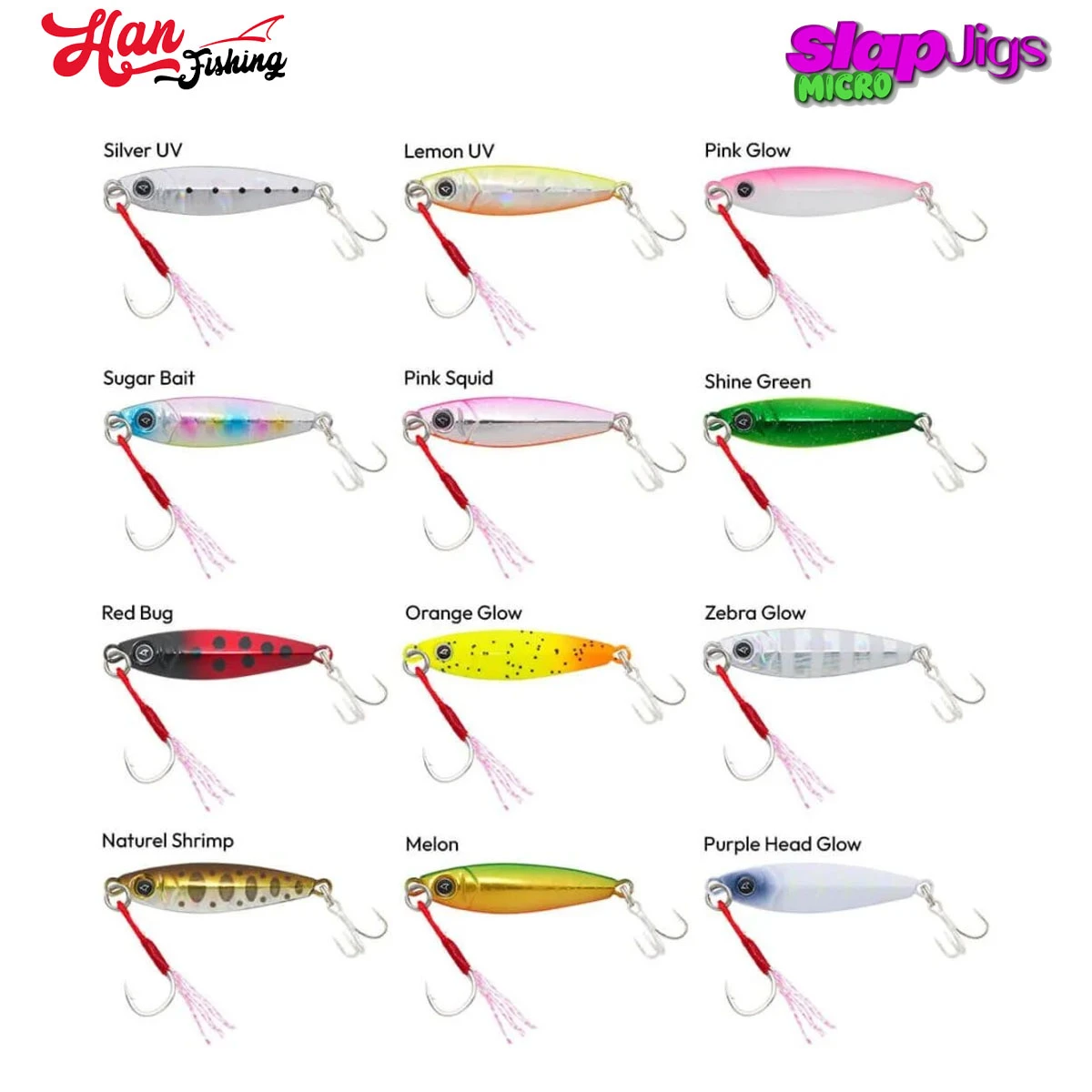 HANFISH Slap Jig Micro 3 Gr Jig Yem SM-37 Pink Squid